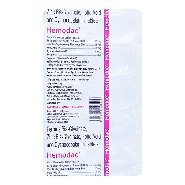 HEMODAC Tablet 10's