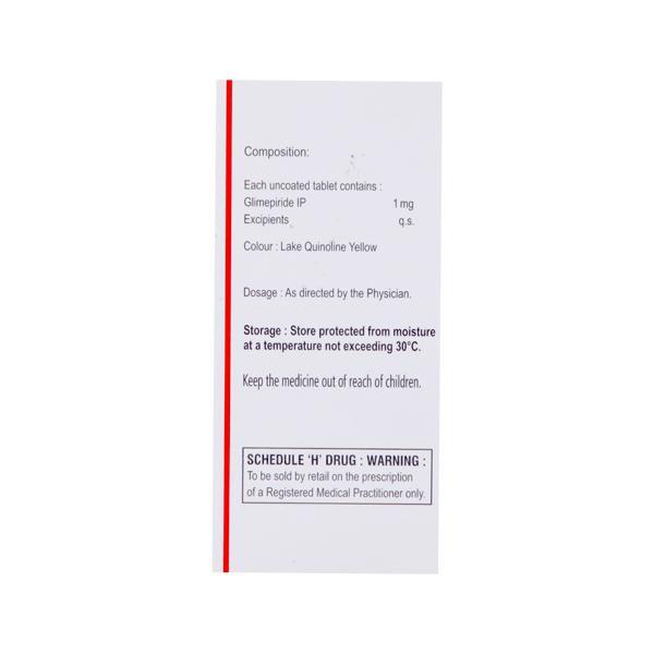 Glimisave 1mg Tablet 15'S