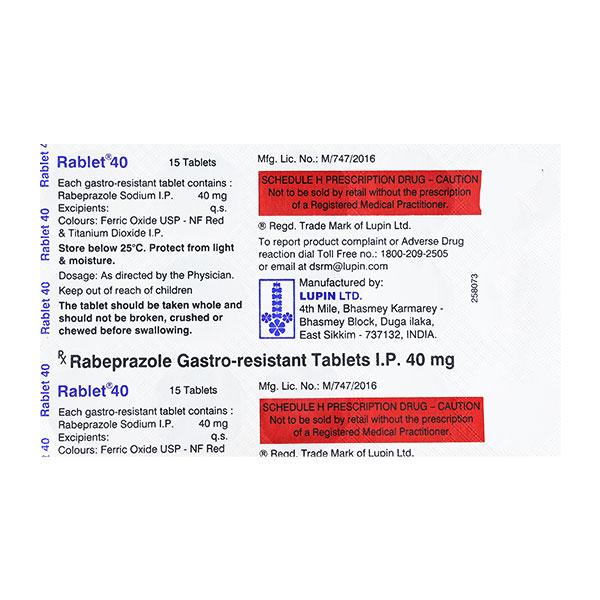 RABLET 40mg Tablet 15's