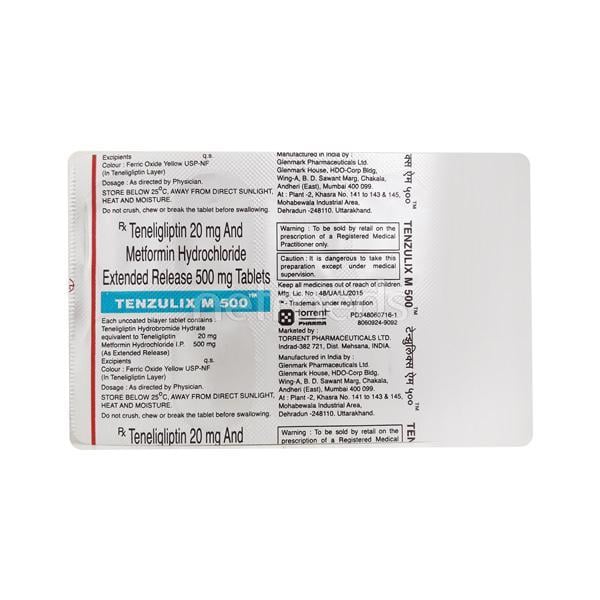 Tenzulix M 500mg Tablet 10'S