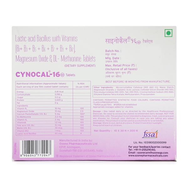 CYNOCAL 16 RF Tablet 30's