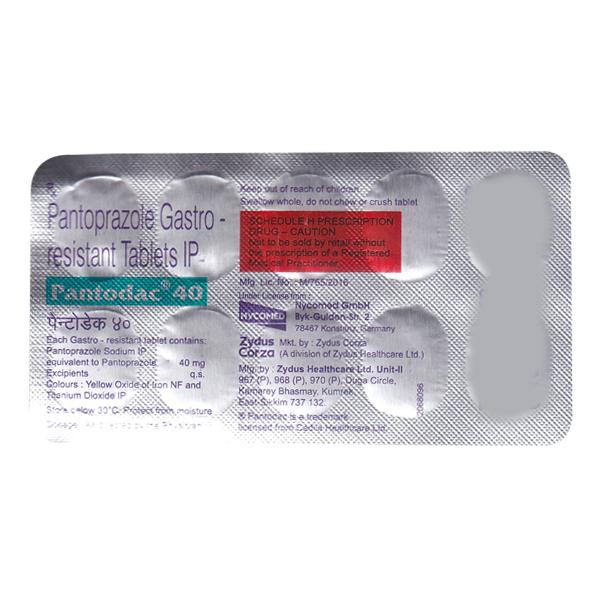 Pantodac 40mg Tablet 10'S