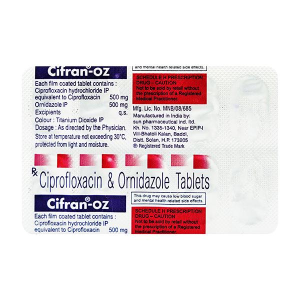 Cifran OZ Tablet 10'S