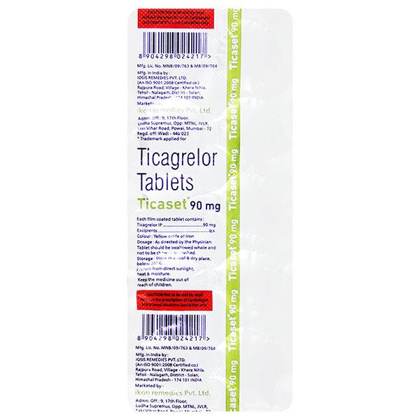 TICASET 90mg Tablet 10's