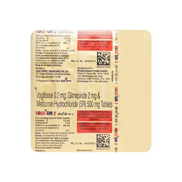 Vogs GM 2mg Tablet 15'S