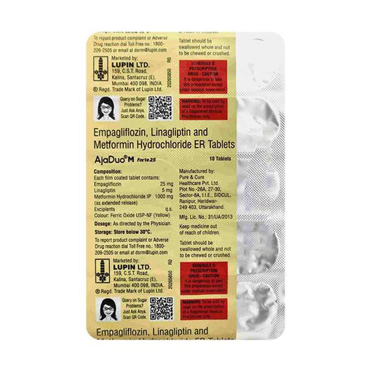 AJADUO M FORTE 25 Tablet 10's