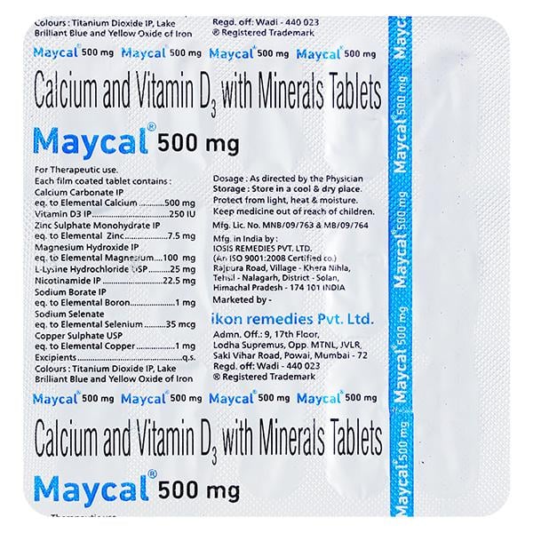 MAYCAL 500mg Tablet 15's