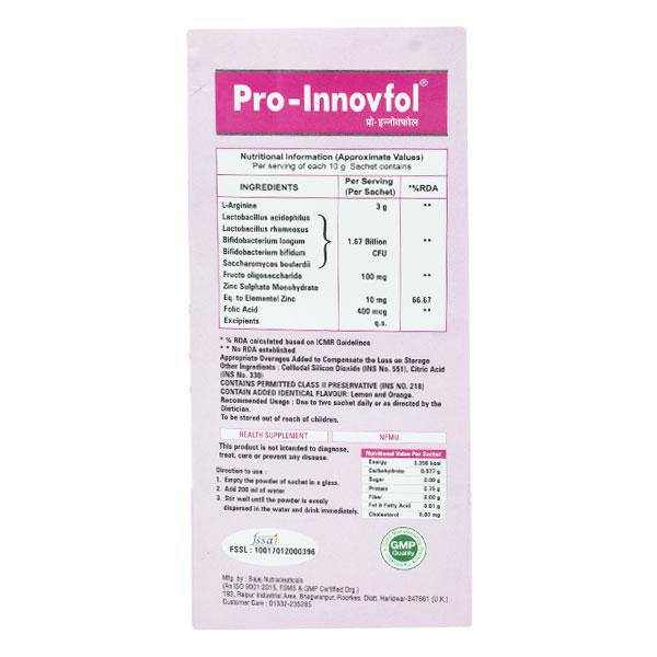 PRO INNOVFOL SUGAR FREE Sachet 10gm