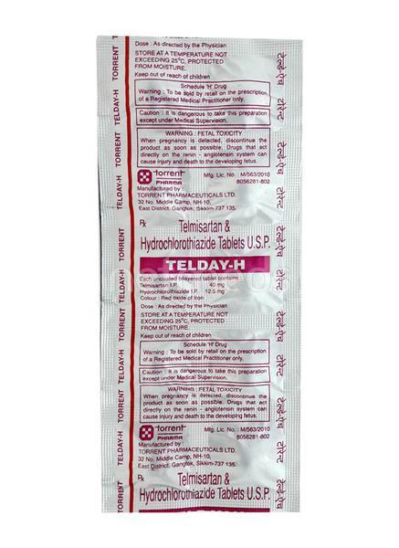 Telday H 40mg Tablet 10'S