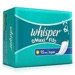 Whisper Maxi Fit Sanitary Pads Regular 15 Count
