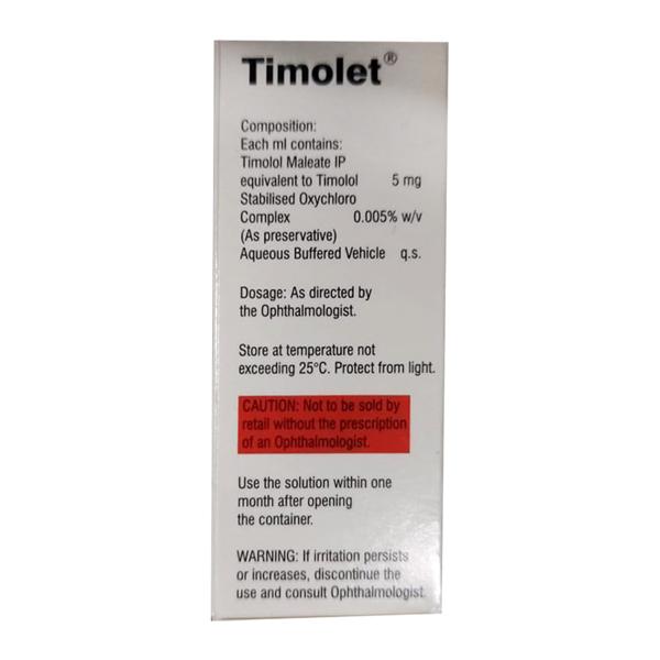 Timolet 0.50% Eye Drops 5ml