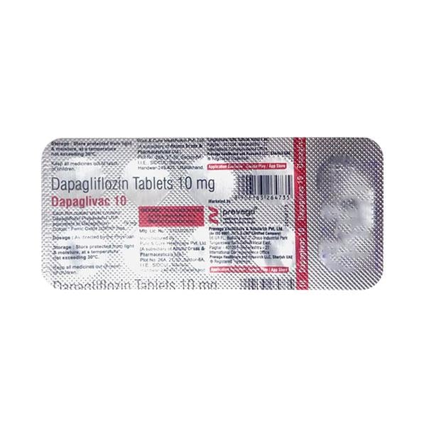 DAPAGLIVAC 10 Tablet 10's