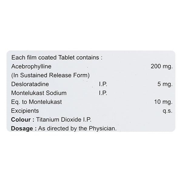 Ventocore DL Tablet 10'S