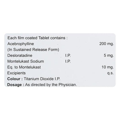 Ventocore DL Tablet 10'S