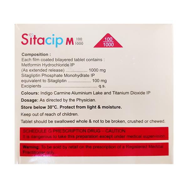 SITACIP M 100/1000 Tablet 10's