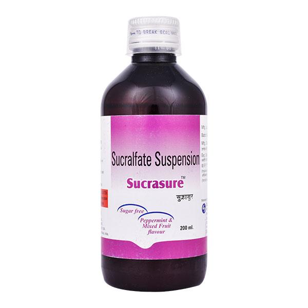 SUCRASURE SUGAR FREE PEPPERMINT & MIXED FRUIT FLAVOUR Suspension 200ml