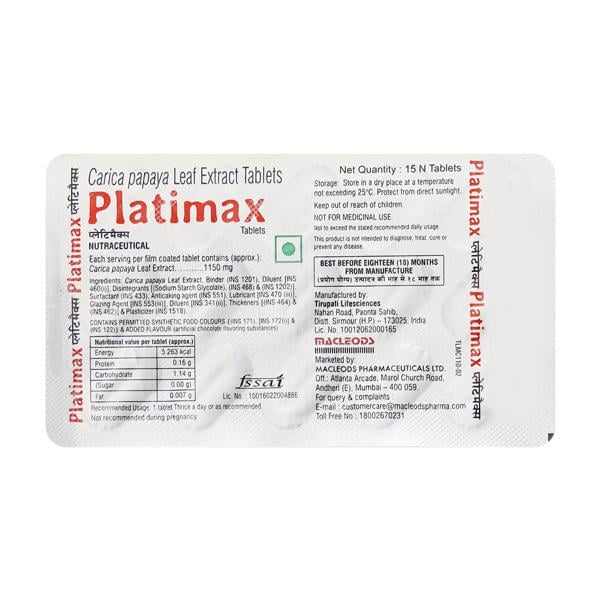 Platimax 1150mg Tablet 15'S