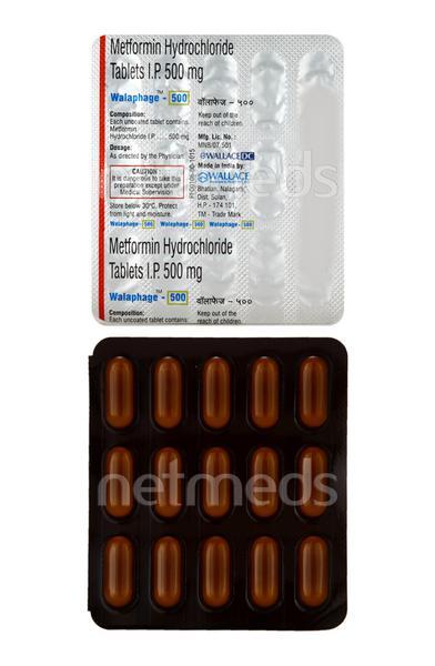 Walaphage 500mg Tablet 15'S