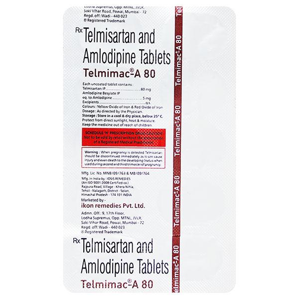 TELMIMAC A 80 Tablet 10's