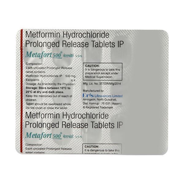 Metafort 500mg Tablet 15'S