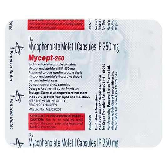 Mycept 250mg Capsule 10'S
