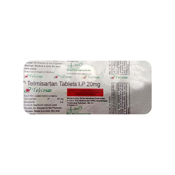 TELVO 20mg Tablet 10's