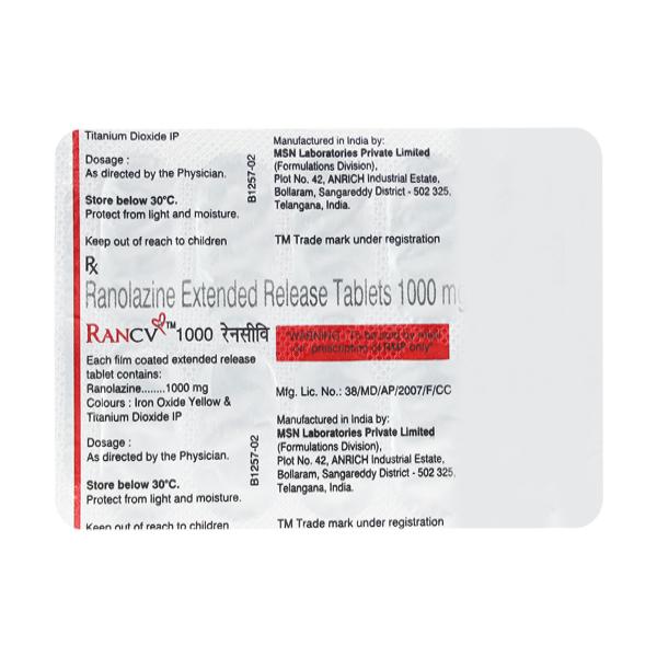 RAN CV 1gm Tablet 10'S