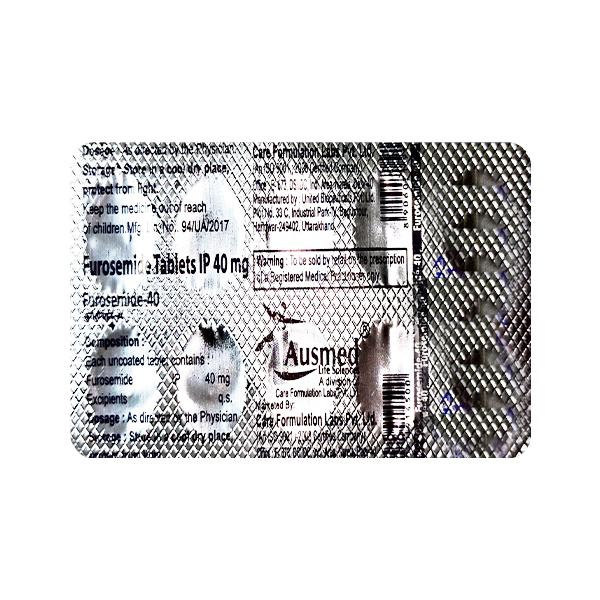 FUROSEMIDE 40 Tablet 10's