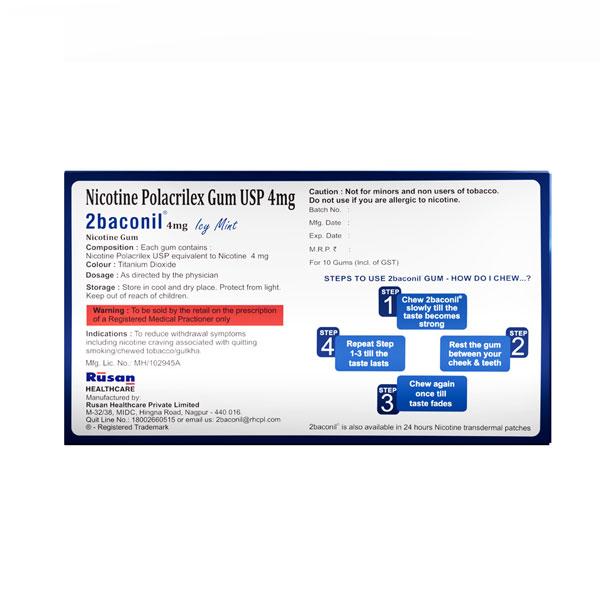 2Baconil Icy Mint 4mg Chew Gum 50'S