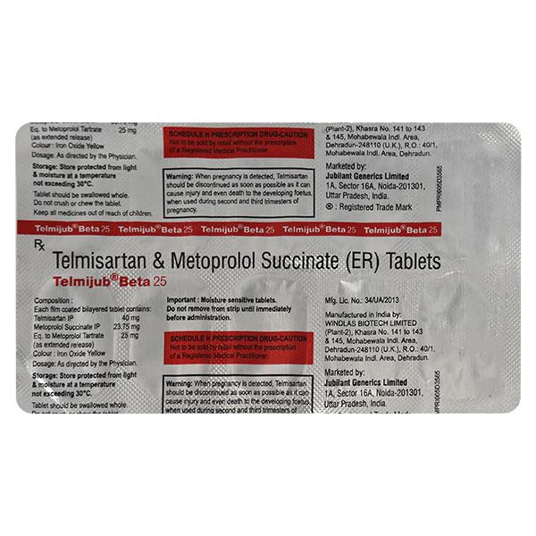 Telmijub Beta 40/25mg Tablet 10'S