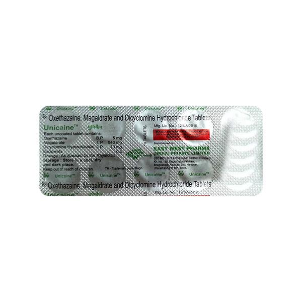 Unicaine Tablet 10'S
