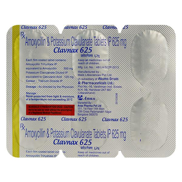 CLAVNAX 625 Tablet 6's