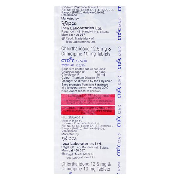 CTD C 12.5/10mg Tablet 10'S