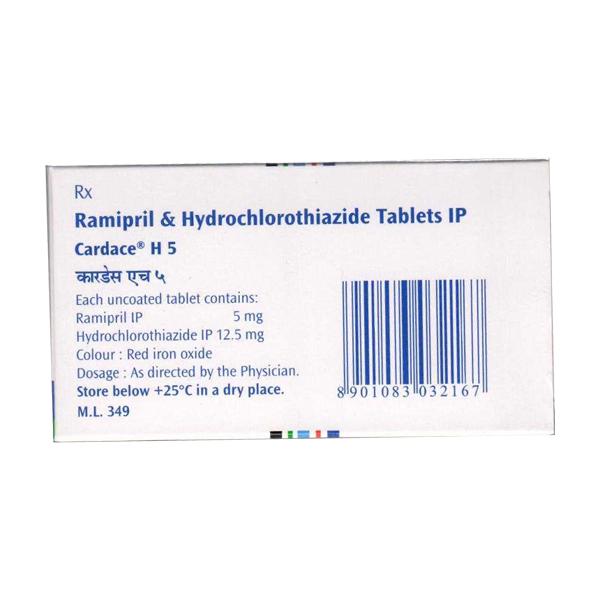 CARDACE H 5 Tablet 15's