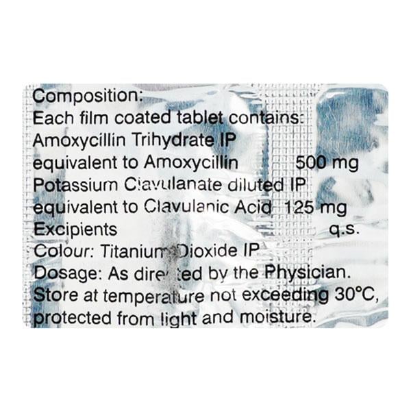 Moxclav 625mg Tablet 10'S