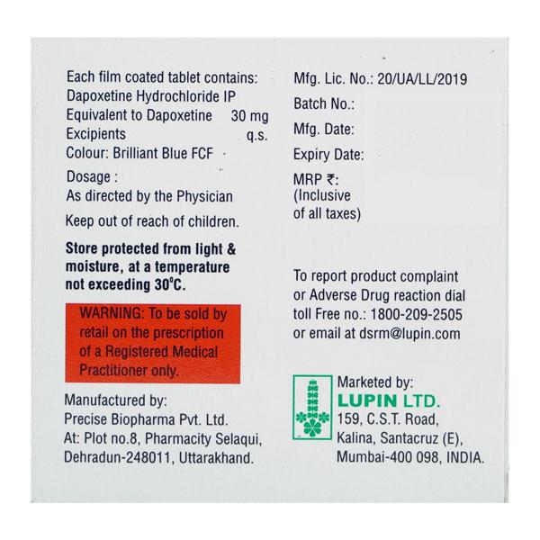 EXTRALAST 30mg Tablet 4's