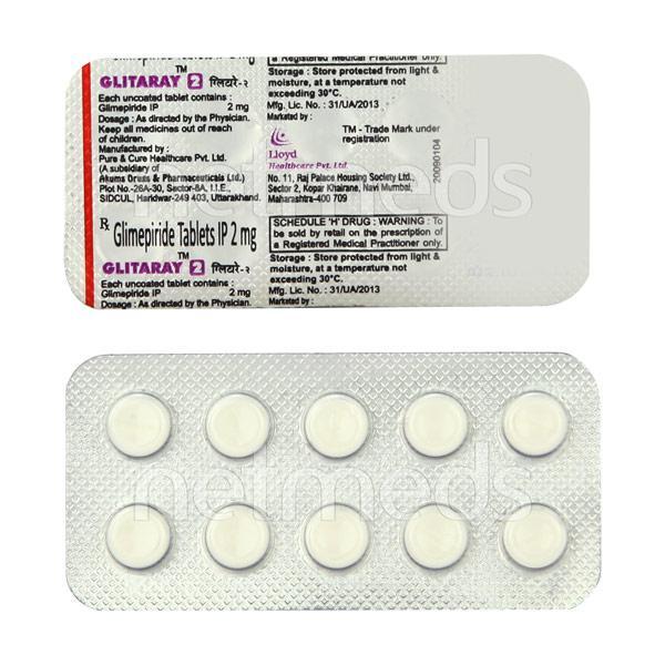 Glitaray 2mg Tablet 10'S