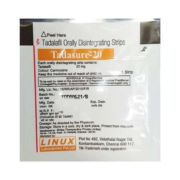 Tadasure 20mg Strip 1'S