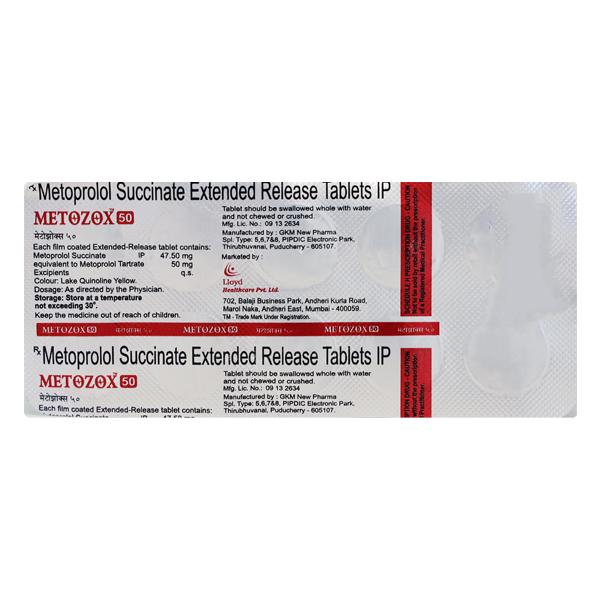 METOZOX 50mg Tablet 10's