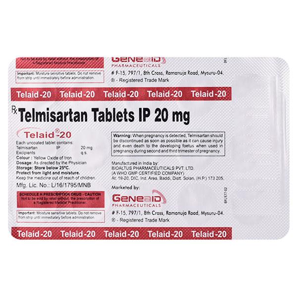 TELAID 20 Tablet 15's