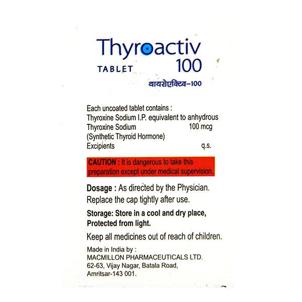 THYROACTIV 100mcg Tablet 100's