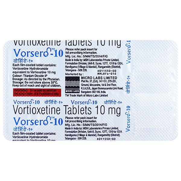 VORSERO 10 Tablet 10's