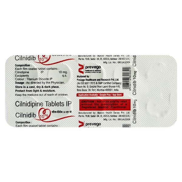 CILNIDIB 10mg Tablet 10's