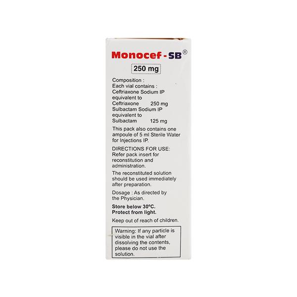 Monocef SB 250mg Injection 1's