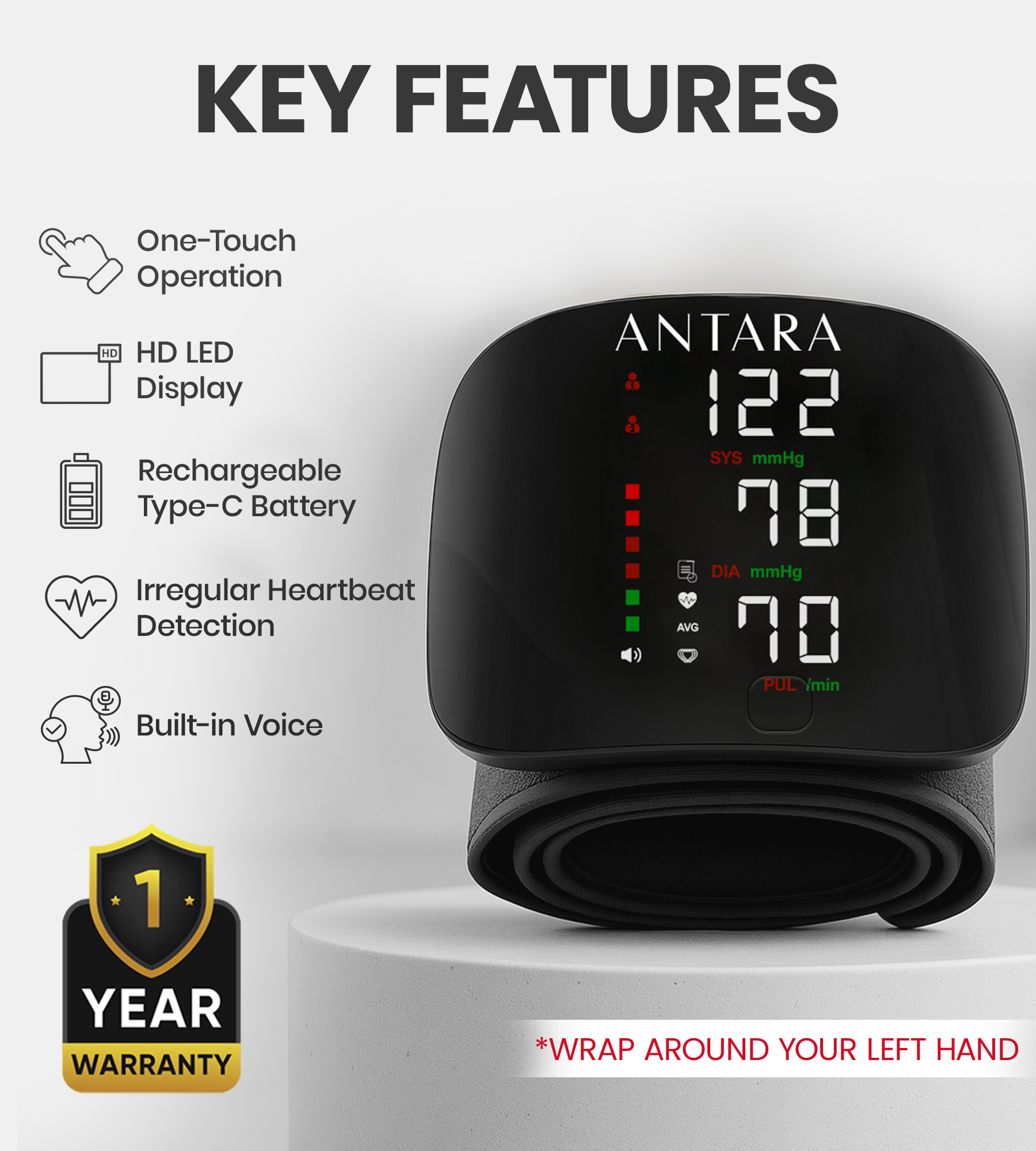 AGEasy Wrist BP Monitor