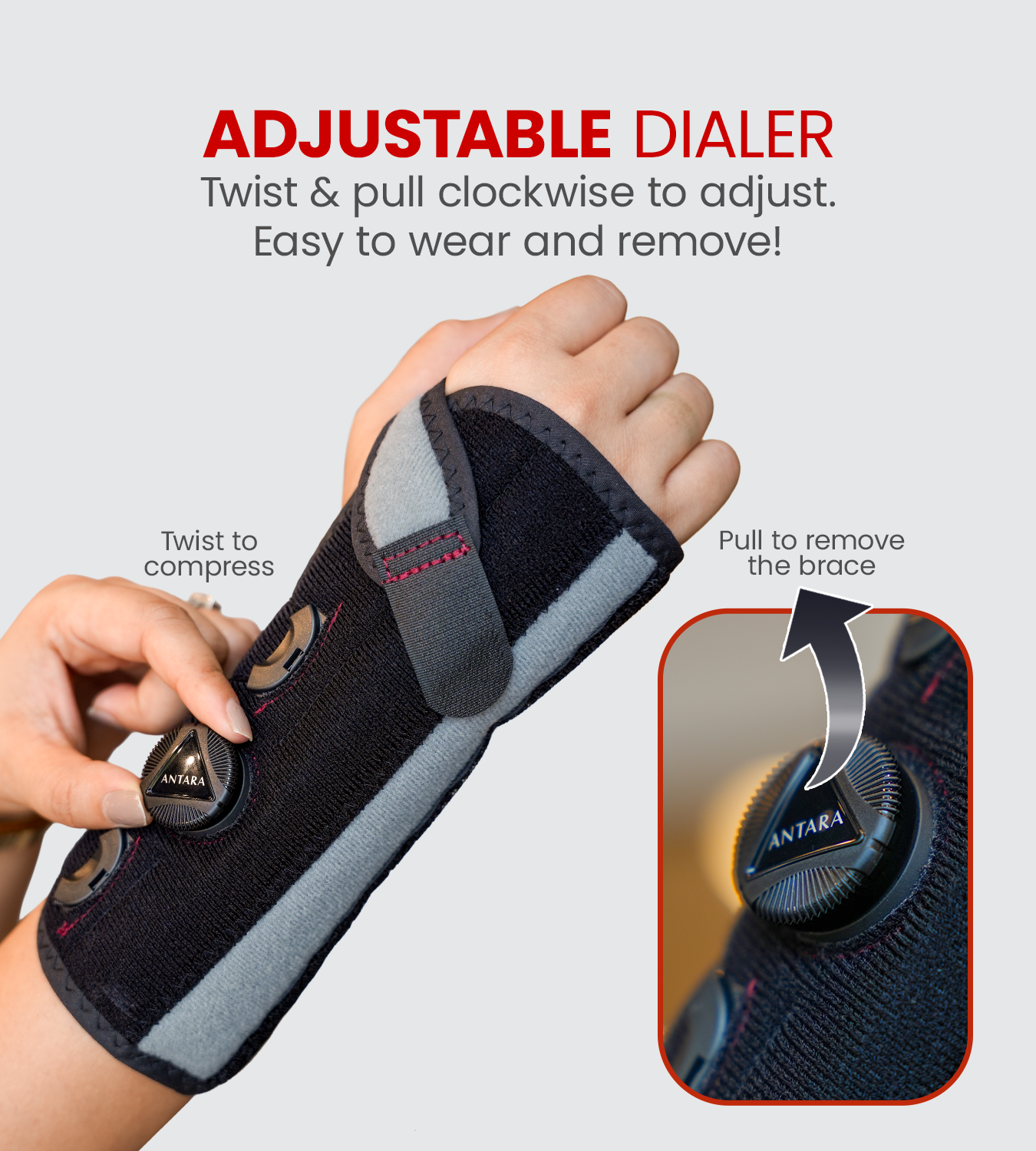 AGEasy Wrist Brace with Adjustable Dial