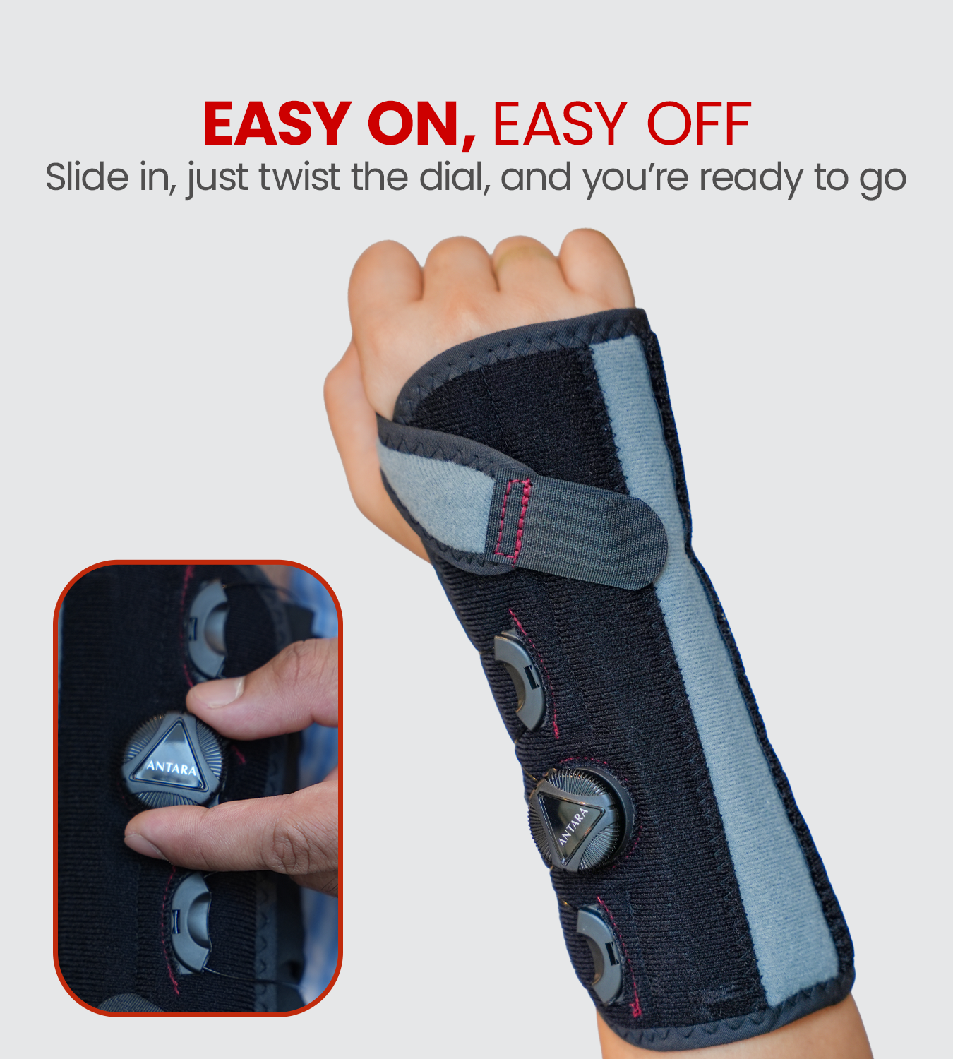 AGEasy Wrist Brace with Adjustable Dial