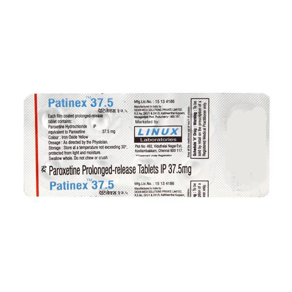 Patinex 37.5mg Tablet 10'S