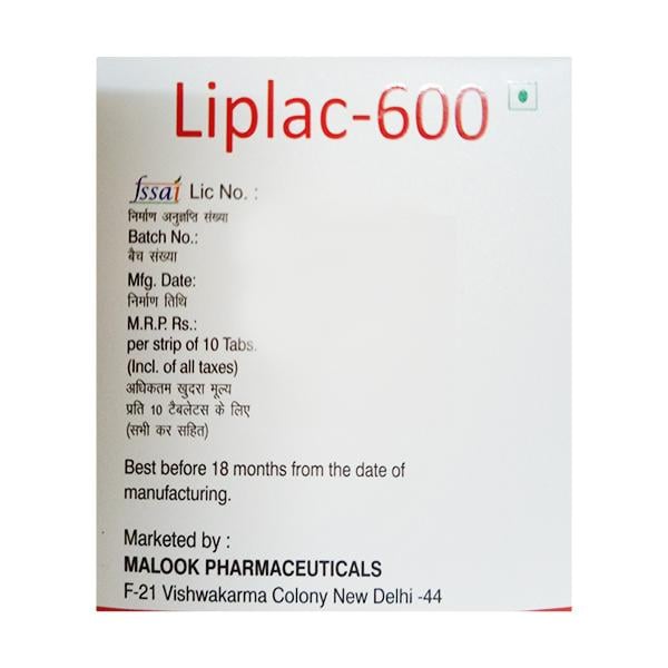 LIPLAC 600 Tablet 10's