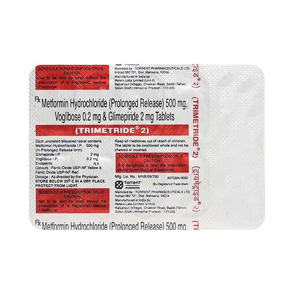 Trimetride 2mg Tablet 10'S